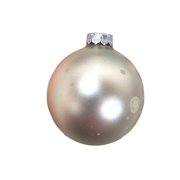 Vintage Hand Painted Reflector Christmas Ornaments Indented Blown Glass Set READ - Picture 4 of 12